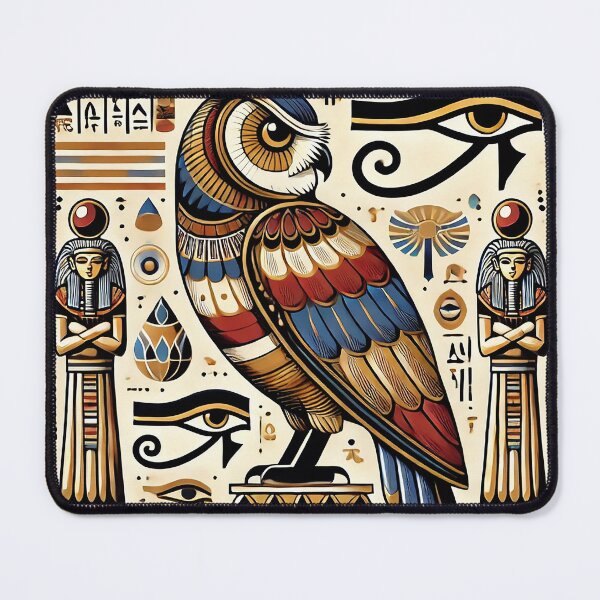Item preview, Ancient Egyptian Style Owl Artwork designed and sold by alw951.
