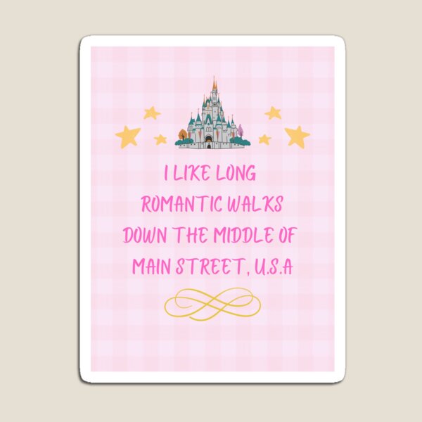 Vista previa del artículo con la obra «ME GUSTAN LOS PASEOS ROMÁNTICOS LARGOS POR EL MEDIO DE LA CALLE PRINCIPAL», diseñado y vendido por CastleDreamers.