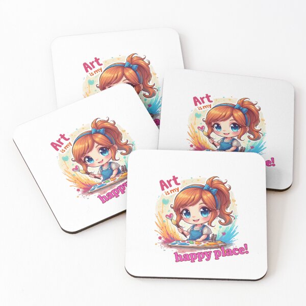 Item preview, Cute Chibi Girl Celebrating Art Joy designed and sold by ChibiLOL.