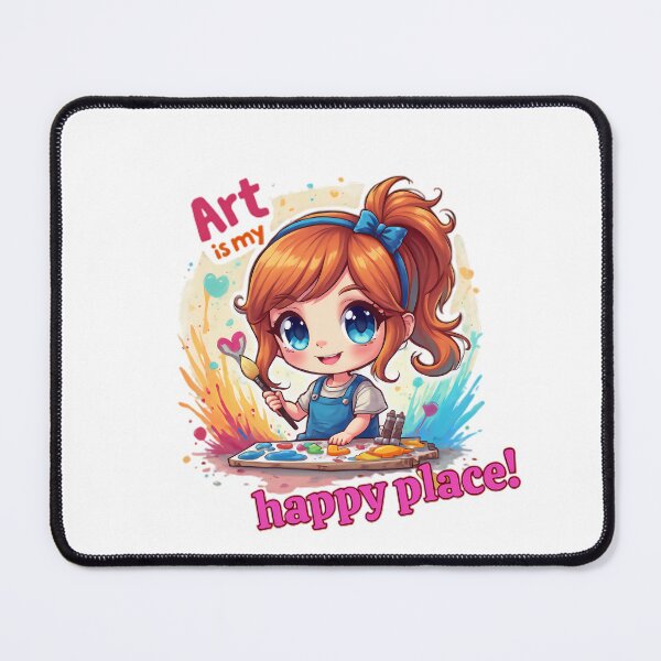 Item preview, Cute Chibi Girl Celebrating Art Joy designed and sold by ChibiLOL.