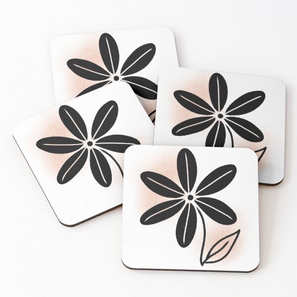 Item preview, Imaginative black line art flowers designed and sold by DigiFoii.
