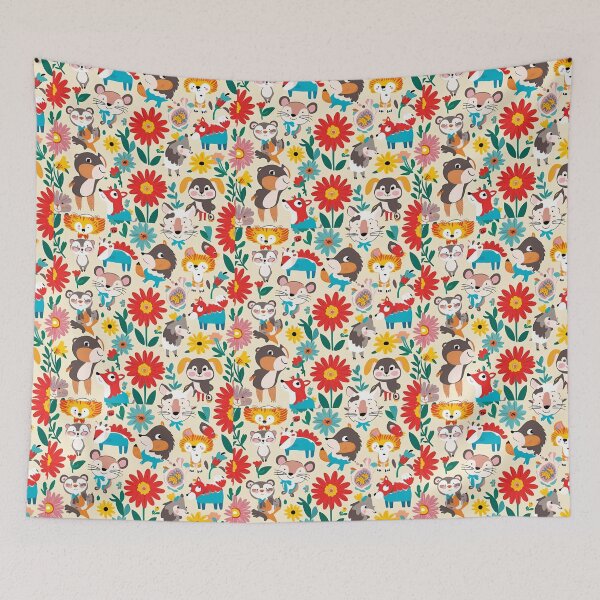 Item preview, Animal floral Pattern Cartoon designed and sold by JustSlay28.