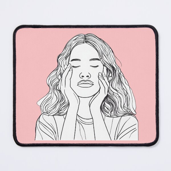 Item preview, Girl holding her hands on her face designed and sold by PrintLabStudio.