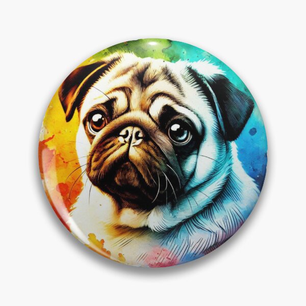 Item preview, Pug Watercolor Portrait designed and sold by MaedK.