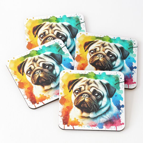 Item preview, Pug Watercolor Portrait designed and sold by MaedK.