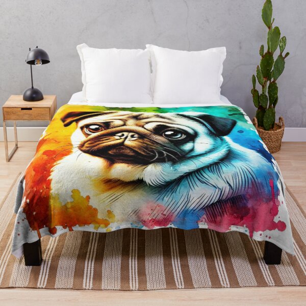 Item preview, Pug Watercolor Portrait designed and sold by MaedK.