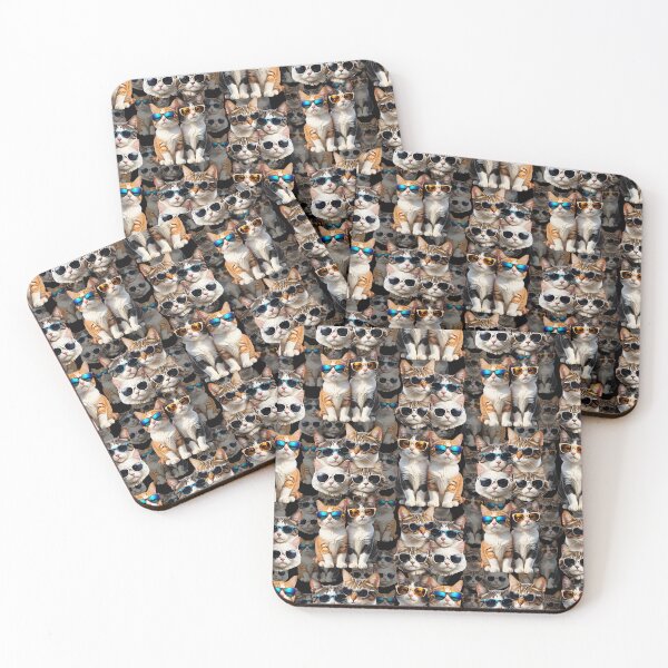 Item preview, Cool Cats With Sunglasses Pattern  designed and sold by PatternTitan.