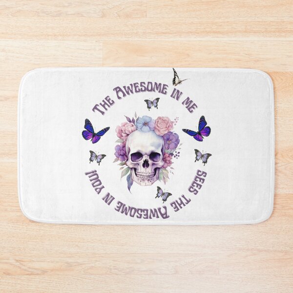Item preview, The Awesome in me sees the Awesome in you! - Rose and Butterfly Skulll, His and hers designed and sold by BeeG2024.
