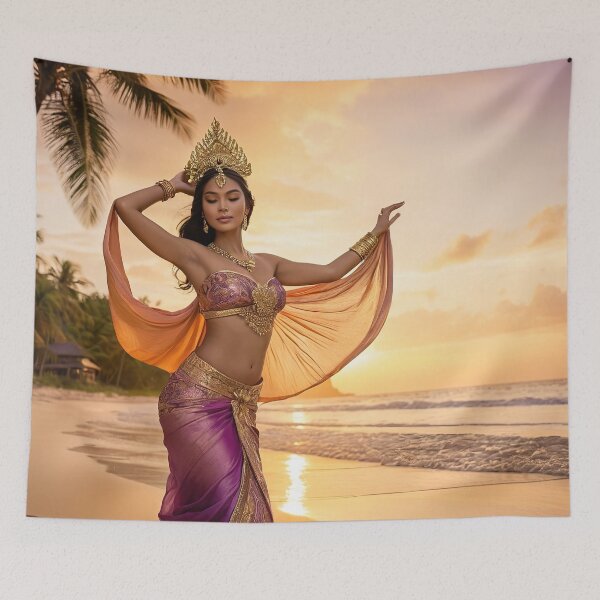 Item preview, Balinese Dancer at Sunset – Grace and Tradition designed and sold by RK - Shop.