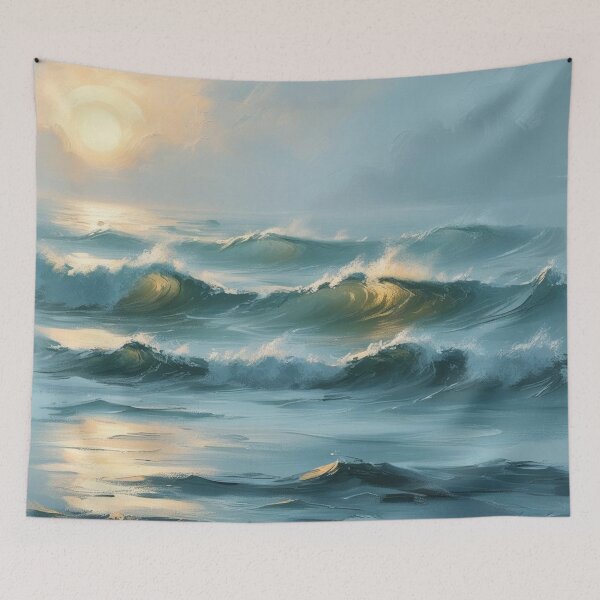 Item preview, Golden Sunset Over The Waves designed and sold by IrisAndIvy.