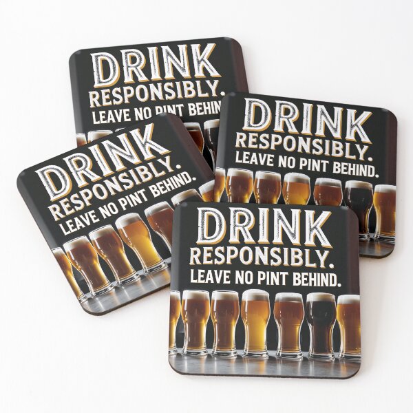 Item preview, Drink Responsibly… and Finish Every Pint designed and sold by Sartawsky.