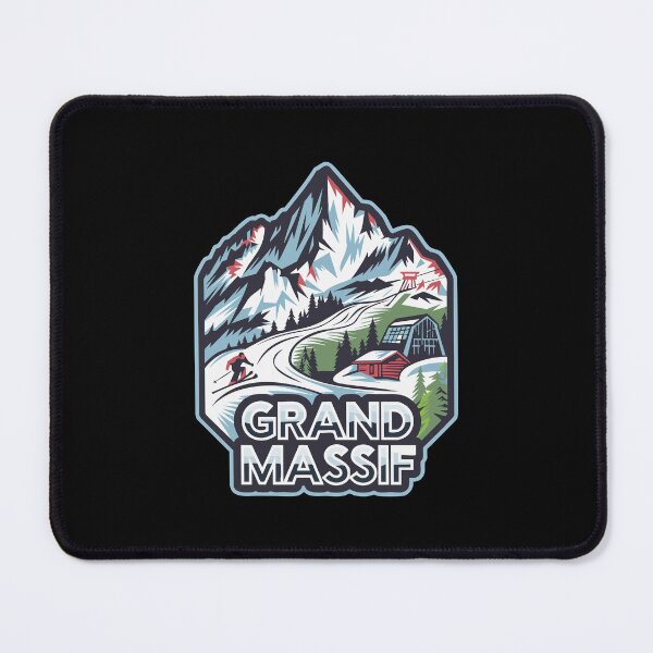 Item preview, Grand Massif - Shred the Slopes Retro Ski Sticker designed and sold by skiprender.