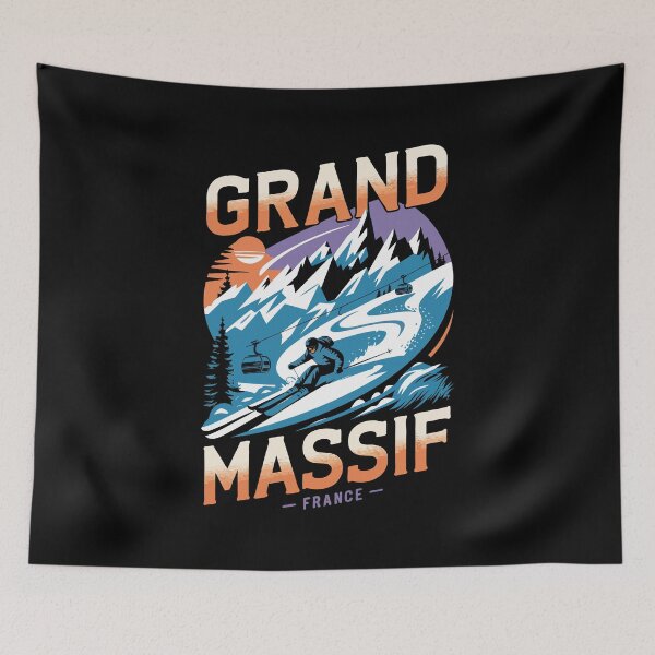 Item preview,  Grand Massif Vintage Vibes - Retro Ski Tee designed and sold by skiprender.