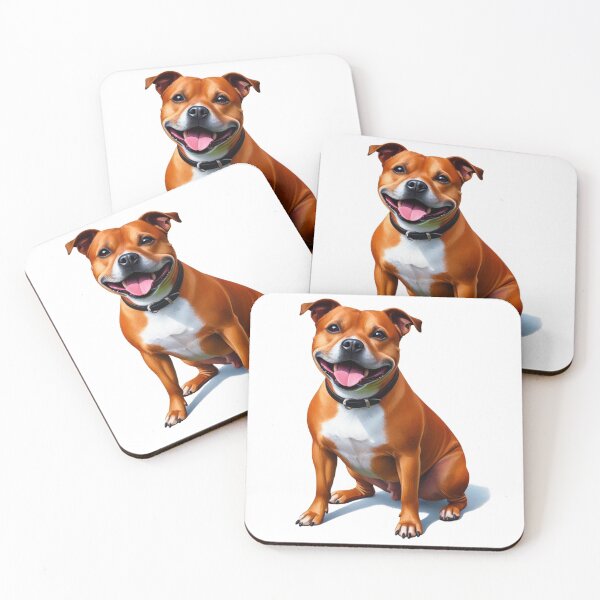 Item preview, Red Staffy Portrait designed and sold by MaedK.
