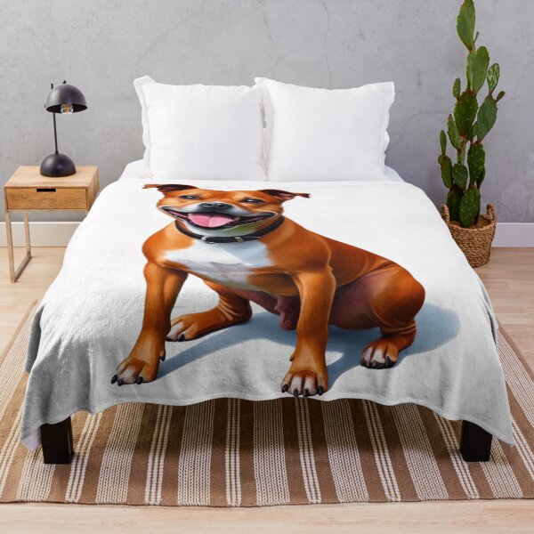 Item preview, Red Staffy Portrait designed and sold by MaedK.