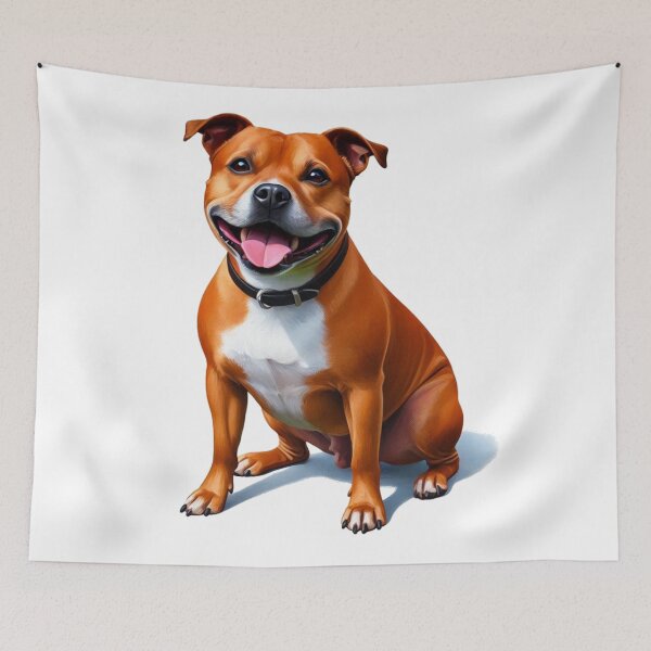 Item preview, Red Staffy Portrait designed and sold by MaedK.