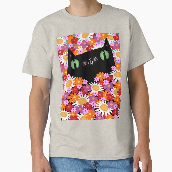 Item preview, Black Cat Spring Flowers designed and sold by poket.piktures.