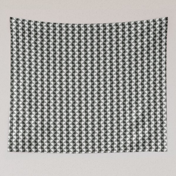 Item preview, Modern Black White and Grey Geometric Triangle Repeat Pattern Print designed and sold by MoePark.