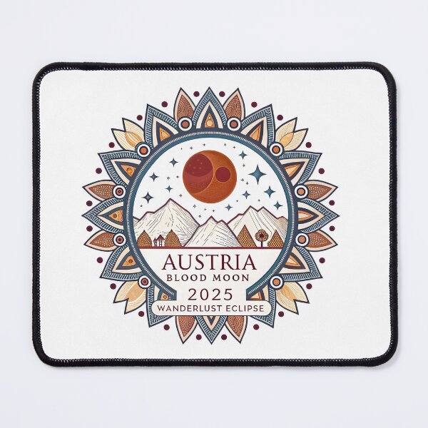 Item preview, Boho Wanderlust Eclipse T-Shirt - Austria Blood Moon 2025 designed and sold by AnnDesignStudio.