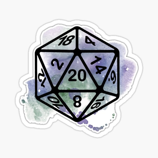 Item preview, Purple green d20 designed and sold by Devils in the Detail.