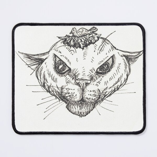 Item preview, Why me? Cat with bird nest on head drawing designed and sold by CrittersByLola.