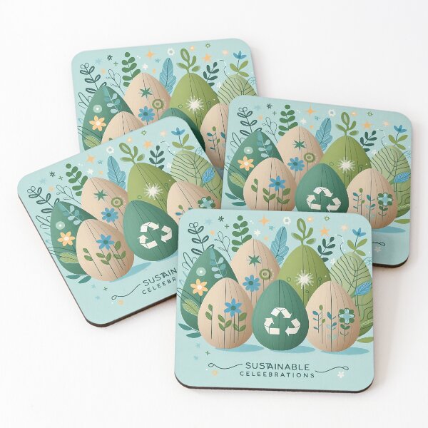 Item preview, Eco Easter Eggs Sticker | Zero-Waste Holiday Art for Green Families designed and sold by StellarHues.