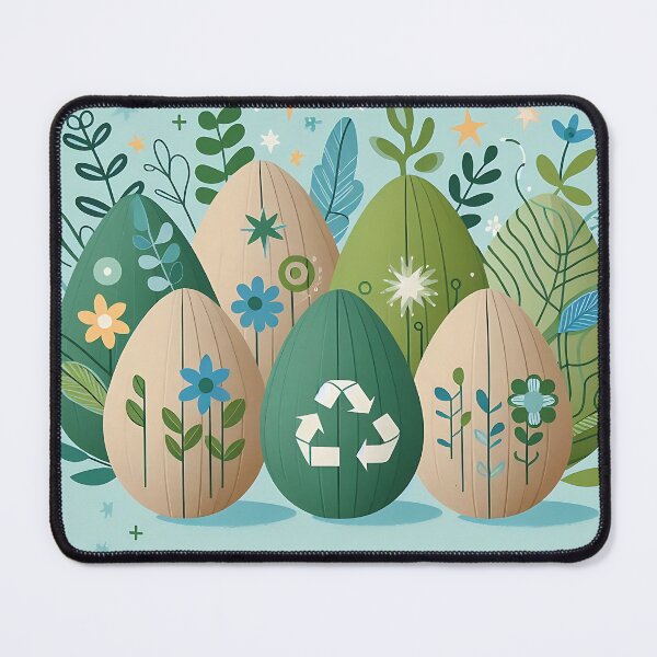 Item preview, Eco Easter Eggs Sticker | Zero-Waste Holiday Art for Green Families designed and sold by StellarHues.