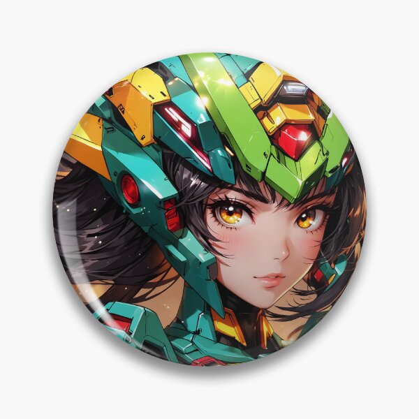 Item preview, Retro Anime Gundam Warrior Girl Futuristic Battle Armor designed and sold by SekaiVibes.
