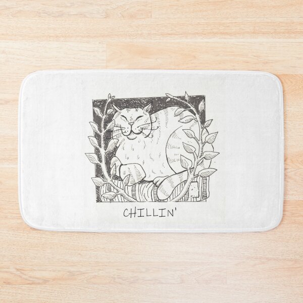 Item preview, Happy sleeping cat illustration designed and sold by CrittersByLola.