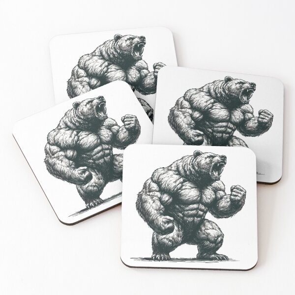Item preview, bear strong muscles motivation strength power gift designed and sold by Pineapple-Tree.