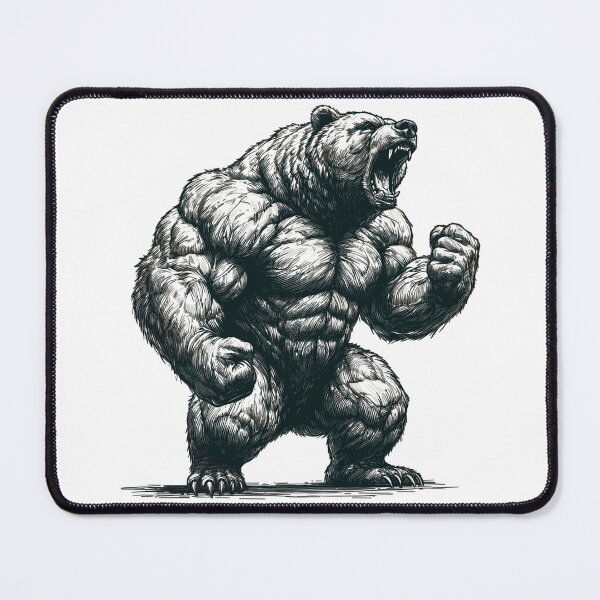 Item preview, bear strong muscles motivation strength power gift designed and sold by Pineapple-Tree.