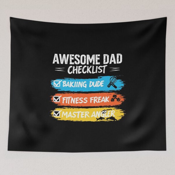 Item preview, "Awesome Dad Checklist" – Funny & Cool Fatherhood Appreciation Design designed and sold by Colorful-Garden.