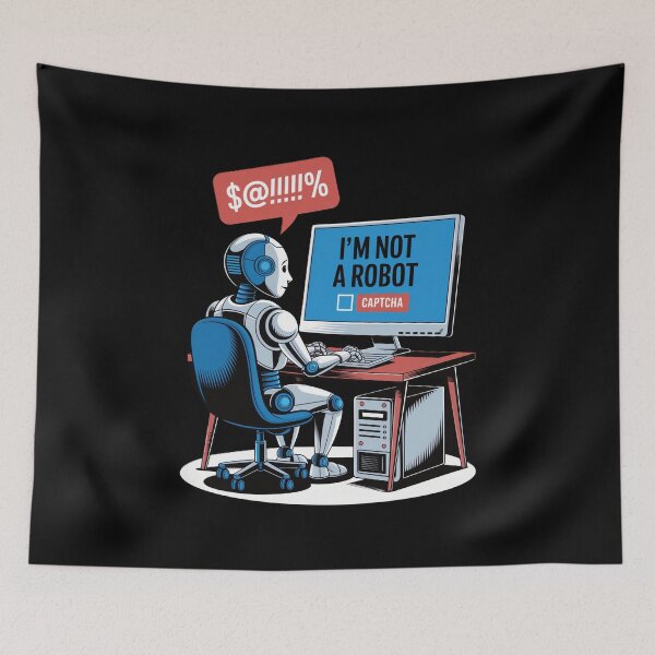Item preview, I'm Not A Robot Captcha Fun designed and sold by MooonTees.