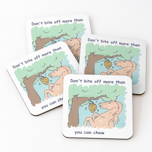 Item preview, Don't bite off more than you can chew horse designed and sold by CrittersByLola.