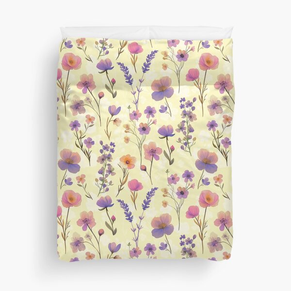 Item preview, Watercolor Wildflowers Pattern – Vintage Floral Botanical Design on Soft Pastel Background designed and sold by Nouveaupattern.