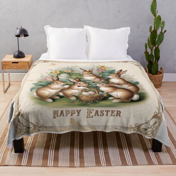 Item preview, Happy Easter vintage style design designed and sold by Vintage Designs +.