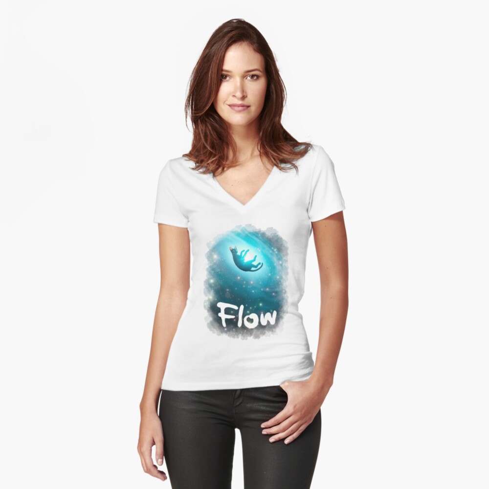 Item preview, Fitted V-Neck T-Shirt designed and sold by quellira254172.