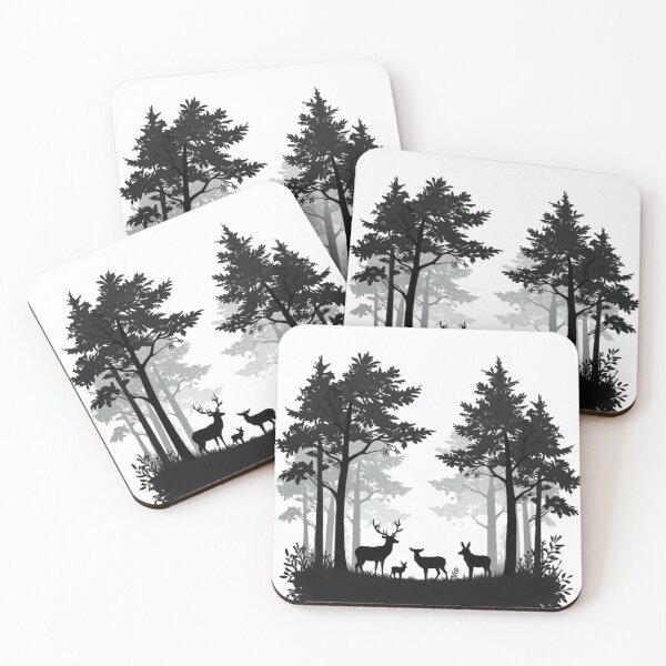 Item preview, Mysterious Forest - Deer Family in the Moonlight designed and sold by Eterna Vision.