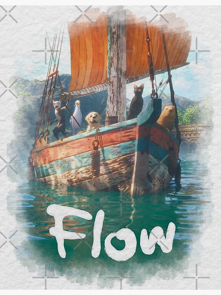 Thumbnail 2 of 2, Postcard, Animals Flow animation movie cat dog capybara designed and sold by quellira254172.