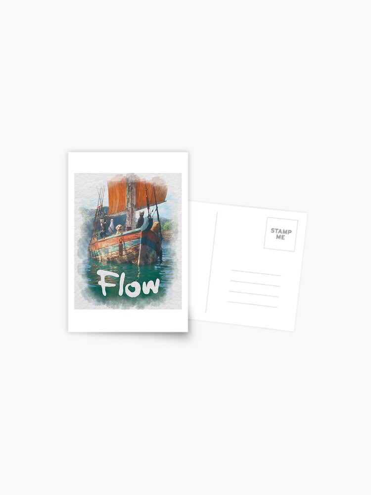 Thumbnail 1 of 2, Postcard, Animals Flow animation movie cat dog capybara designed and sold by quellira254172.