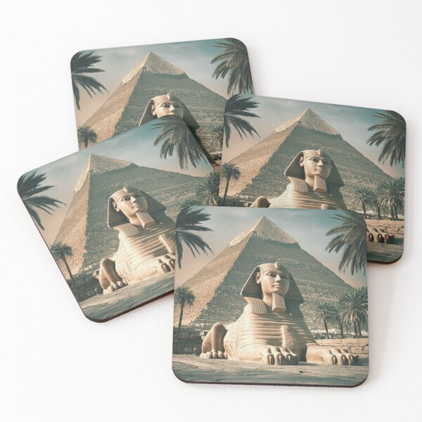 Item preview, The Egyptian Great Pyramid and The Great Sphinx designed and sold by Ink And Inspire.