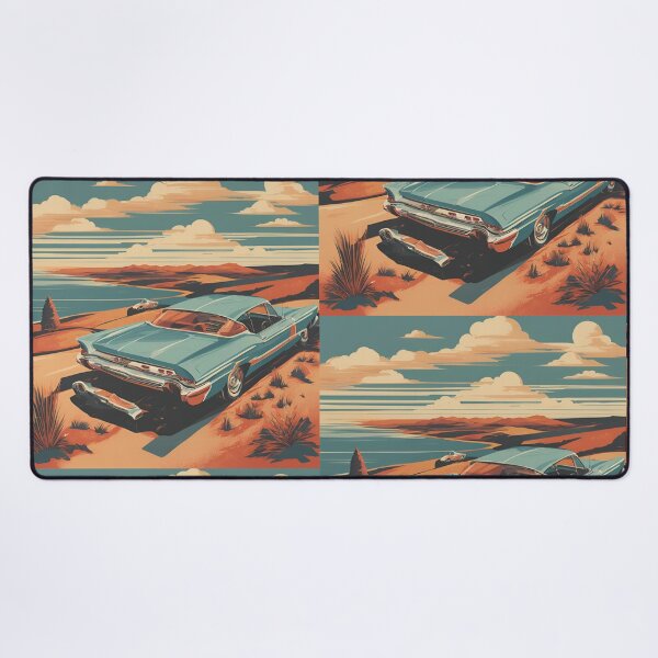 Item preview, Old school car in desert designed and sold by MidnightInk Designs.