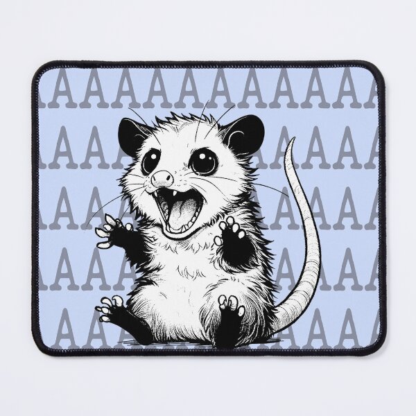 Item preview, Screaming Opossums Aaaaaaaa Funny T-Shirts Hoodies Hats Cute Yelling Possums Overwhelmed Humorous Tees Gifts designed and sold by allfreelance.