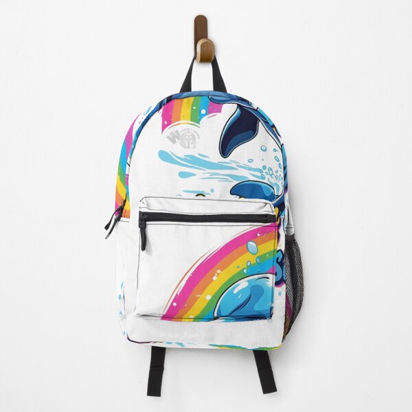 Item preview, Joyful Dolphin Rainbow Sticker - 'Living My Best Splashy Life' Colorful Marine Art for Ocean Lovers, Positive Vibes Gift" designed and sold by WeirdlyWorn.