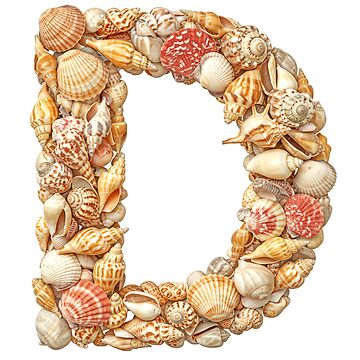 Artwork thumbnail, SHELLS LETTER D by ART-TYPE