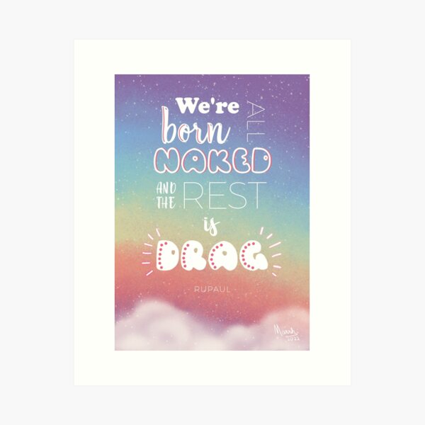 Item preview, Drag Rupaul Quote in Rainbow designed and sold by MarshArtes.