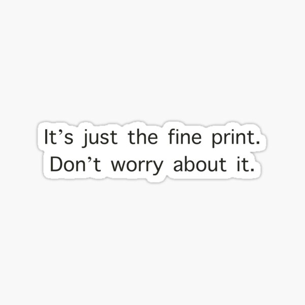 Item preview, Fine Print Tee designed and sold by GreatWhiteGuano.