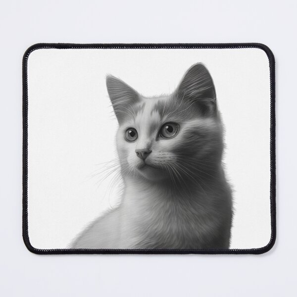 Item preview, Charcoal Style White Cat designed and sold by lascositasdetri.