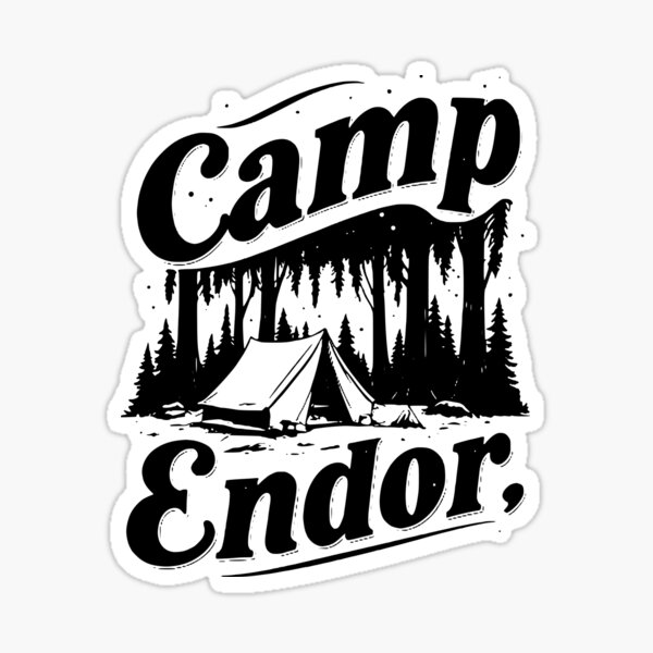 Vista previa del artículo con la obra «La aventura galáctica te espera en el campamento Endor», diseñado y vendido por postprocess.
