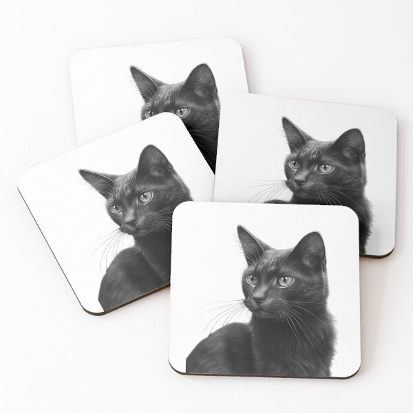 Item preview, Charcoal style black cat designed and sold by lascositasdetri.